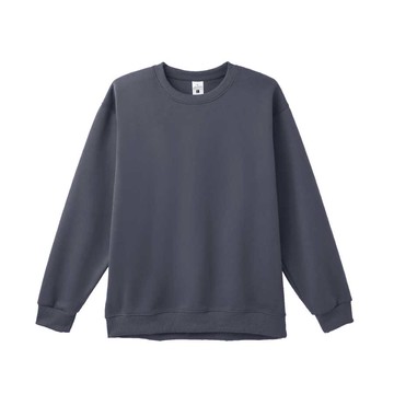 韓版圓領大學T-深炭灰XL