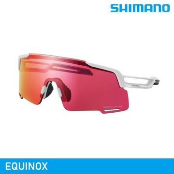 SHIMANO EQUINOX 太陽眼鏡｜霧面白 (RD+透明鏡片)