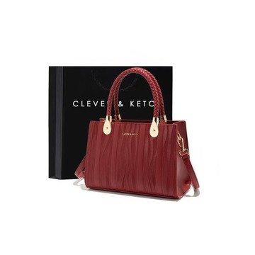 (免運)Clever&Ketch高級紅色新娘婚包女2025新款大容量斜挎手提托特包