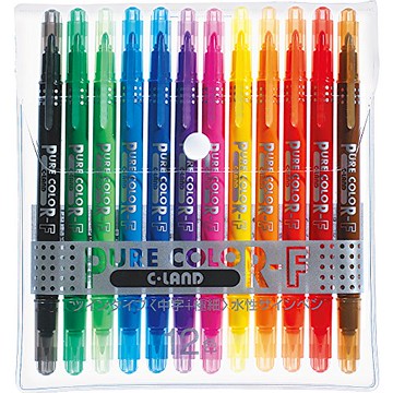 Mitsubishi Pencil Co., Ltd. aqueous pen Pure Color F in di + ultra-fine PW101TPC 12 color set