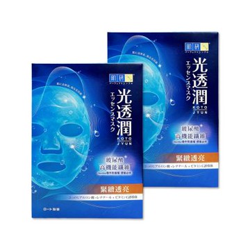 (2盒12片超值組)日本ROHTO樂敦-HADALABO肌研光透潤玻尿酸纖維面膜6片/藍盒-緊緻黃標(潤澤修護精華液敷臉膜,弱酸性溫和護膚美容液,睡前臉部片狀保養品)