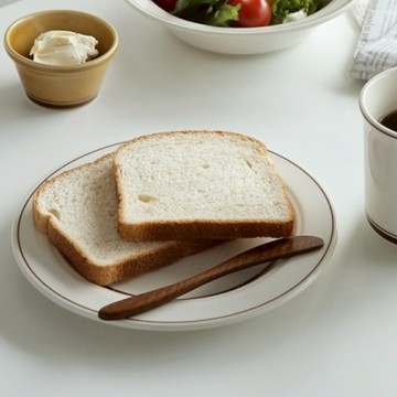 日本製 KOYO 復古滾邊 16cm 甜點盤 紅棕