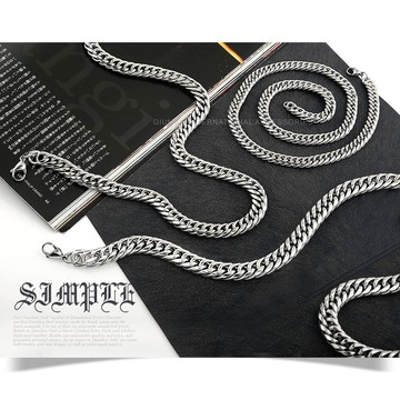 男項鍊・古巴項鍊(長款)｜客製化刻字