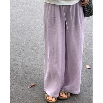 夏季薄款【L到6XL 85-300斤】2026新款垂墜感大碼闊腿褲女休閒長褲
