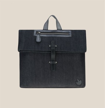 DENIMO FOLDOVER 黑色後背包
