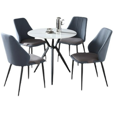 輕奢巖板洽談桌椅組合4s店休息區會客接待小戶型陽臺休閑小圓桌子[DD010109]