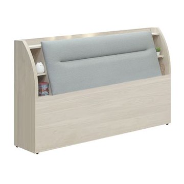 文創集 夏卡斯6尺雙人加大耐刮皮夜燈床頭箱(不含床底＋不含床墊)-182x33x106cm免組