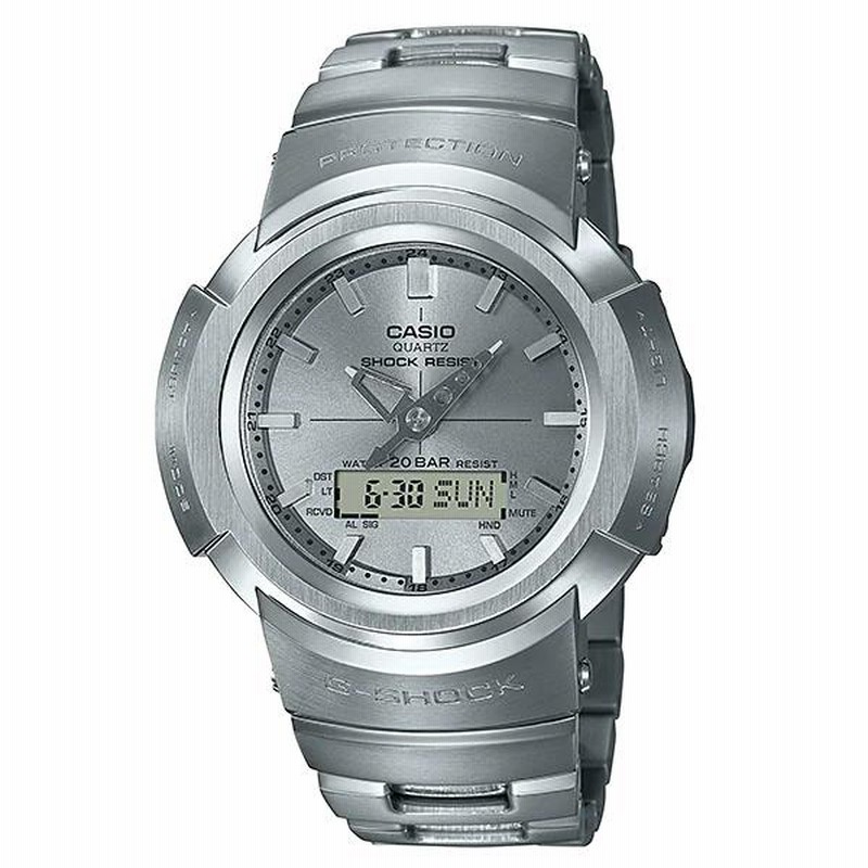 G-SHOCK Gショック AWM-500 シリーズ カシオ CASIO 電波 ソーラー アナデジ 腕時計 シルバー フルメタル  AWM-500D-1A8JF 国内正規モデル | LINEショッピング