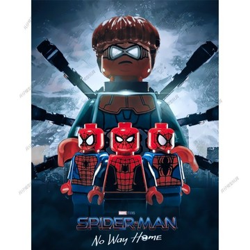 拼裝兵人 模型 手辦 人偶 MOC蜘蛛俠3英雄無歸SpiderManNoWayHome奇異博士人仔玩具
