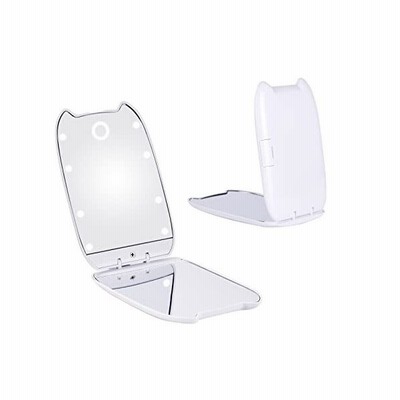 コンパクトミラー かわいい 折りたたみ おしゃれ 手鏡 Ledライト付き 2倍拡大鏡付 180度調整 タッチ式 携帯便利 両面化粧鏡 通販 Lineポイント最大get Lineショッピング