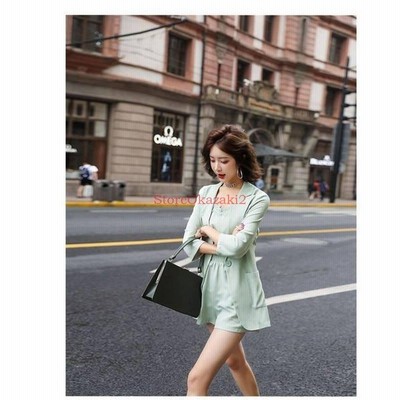 セットアップ レディース 秋冬 ジャケット ショートパンツ ハイウエスト インナー キャミソール アースカラー 夏 旅行 通販 Lineポイント最大get Lineショッピング