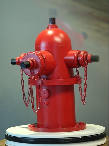 復古做舊 鐵皮消防栓模型 服裝店酒吧咖啡廳 裝飾品擺件 攝影道具