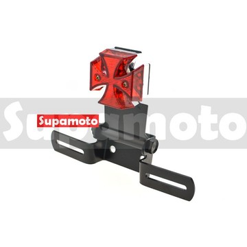 -Supamoto- D702 LED 尾燈 牌架 改裝 哈雷 鐵架 柵欄 復古 馬克 十字架 十字 十字型