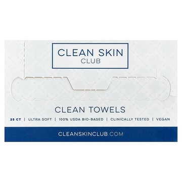 Clean Skin Club, 清潔毛巾，一次性，25 件