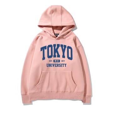 日本東京大學tokyo套頭加絨連帽衛衣男女秋冬外套學生寬松上衣服