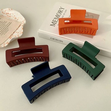 韓國ins發抓方形夾子頭飾網紅發夾后腦勺簡約氣質大號抓夾鯊魚夾