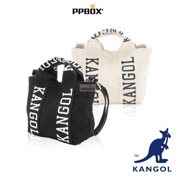 KANGOL 袋鼠 字母LOGO 帆布 小方包【65551707】時尚 包包 日韓穿搭 手提包