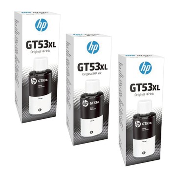 HP GT53XL【3入盒裝】黑色高容量正原廠墨水瓶 (1VV21AA) 適用ST515/615/725/755/795