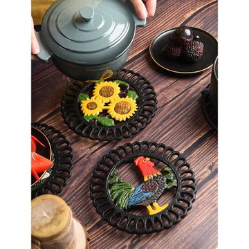 Sungmor 鑄鐵桌面隔熱墊餐桌防燙高級感桌墊耐高溫琺瑯鍋墊家用