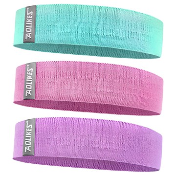 AOLIKES 奧力克斯 阻力組 附贈收納袋  A版套餐-青、粉、紫  8 x 76cm  1組