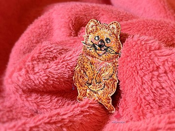 【情人節禮物首選】短尾袋鼠Kakka刺繡別針