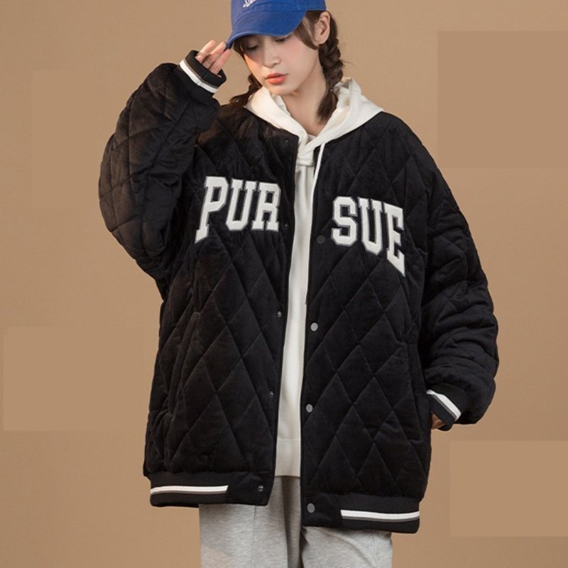 スタジャン レディース ジャケット ブルゾン 中綿 ゆったり 大きいサイズ 冬秋 通販 Lineポイント最大get Lineショッピング