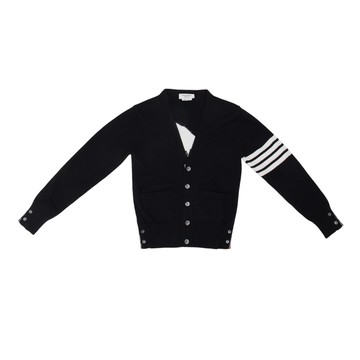 THOM BROWNE Kids 經典四線針織外套