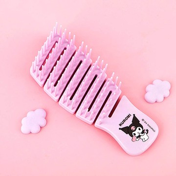 韓國配件連線 - 迷你鏤空造型梳-卡通人物庫洛米-紫 (12.5x4.4x3cm)