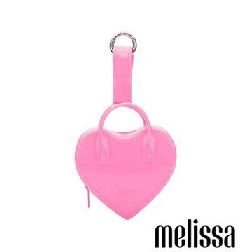 Melissa-素面愛心造型耳機包-桃色
