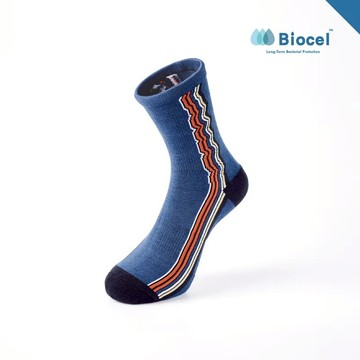 【ChangeTone 襪子專賣店】VIBE 抗菌運動中筒襪〈藍〉