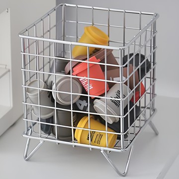 About Kitchen 多用途方形咖啡膠囊收納盒  銀  1個  一種尺寸(13.3 x 13.3 x 16 公分)