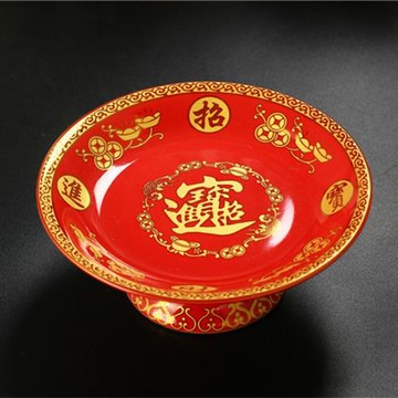 供盤水果盤供佛高腳佛桌佛臺佛前佛具道家財神爺仙家貢盤供奉果盤