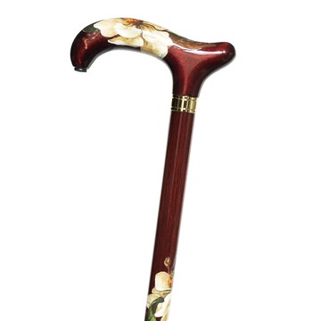 蝶古巴特手杖・復古玫瑰 -Antique Rose- 天然木製單杖
