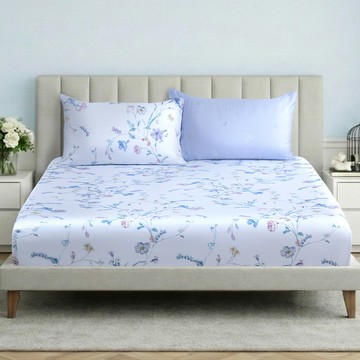 新品_東妮寢飾(單人 / 雙人 / 加大 / 特大)60支環保印染100%萊賽爾天絲床包枕套組/ 星嵐花影