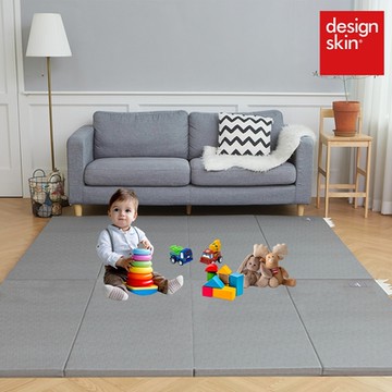 韓國 design skin 韓國原裝4cm加大呎吋兒童摺疊遊戲地墊(皮革織紋防滑240*140cm)韓國地墊/遊戲地墊/兒童地墊