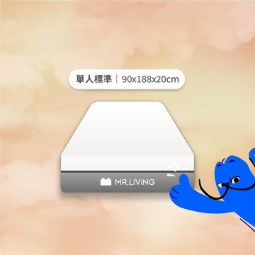記憶床墊 【MR. LIVING 居家先生】護腰護脊減壓記憶床墊 單人標準 3尺 (記憶棉+獨立筒)