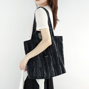 【破風】森系復古文青/破敗中性風/流蘇點綴單肩手拎托特包