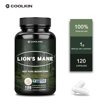 Coolkin有機猴頭菇萃取物🍄，標準化含有 31% 的 B-葡聚醣，60/120粒膠囊