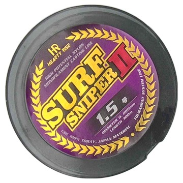 HEARTY RISE 哈帝來斯 SURF SNIPER II 高強度尼龍單絲釣魚線 0.205mm直徑  咖啡色  300m  1個