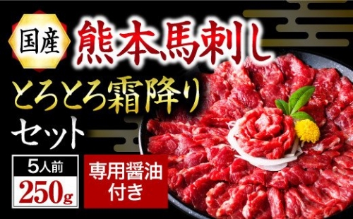 熊本馬刺し 霜降り 中トロ 250g 〈数量限定〉