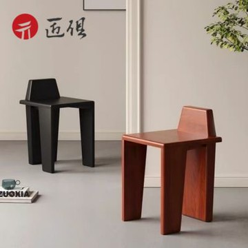 法式實木凳子 免安裝 34×34×55.5CM 餐椅 椅子 靠背椅 化妝椅 會客椅 邊几 置物架