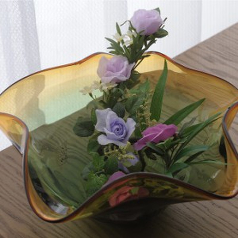 まどろみの中 ガラス 水盤 花器 生け花 日本製 おしゃれ フラワーベース 青森 津軽 職人 活花 生花 活け花 国産 器 通販 Lineポイント最大1 0 Get Lineショッピング
