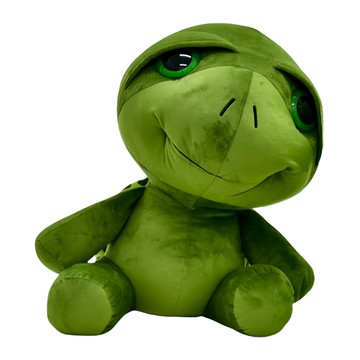 大眼龜 海龜 烏龜玩偶 坐姿 適用年齡：3歲以上  12吋  深綠色  1個