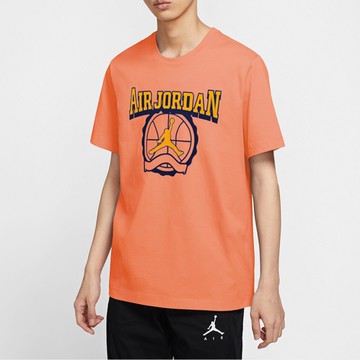 Nike Jordan AJ23 Varsity 男裝 短袖 休閒 純棉 爆裂紋 橘【運動世界】CV3420-894