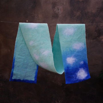 童話森林羊毛氈披肩 原創手工圍巾 優質羊毛保暖舒適圍巾