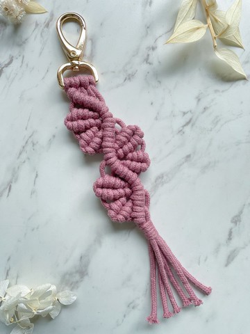 Macrame編織 心之藤蔓 吊飾 鑰匙圈 多色 訂製