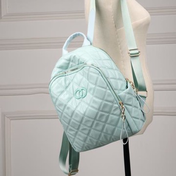 小香繡線幾何菱格女生休閑雙肩包