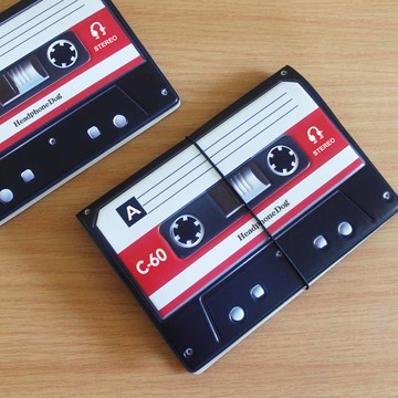 音樂錄音帶造型 護照夾/證件夾 立體紋路材質 護照套