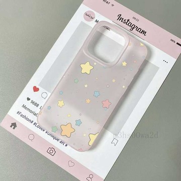 台灣出貨✨ 可愛星星 蘋果17手機殼iphone16pro15/14磨砂半透13/12防摔xs 防摔殼 蘋果手機殼