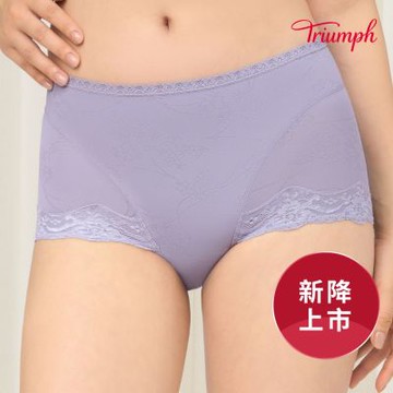 黛安芬-機能褲系列 高腰平口內褲 M-EL 馬鞭紫
